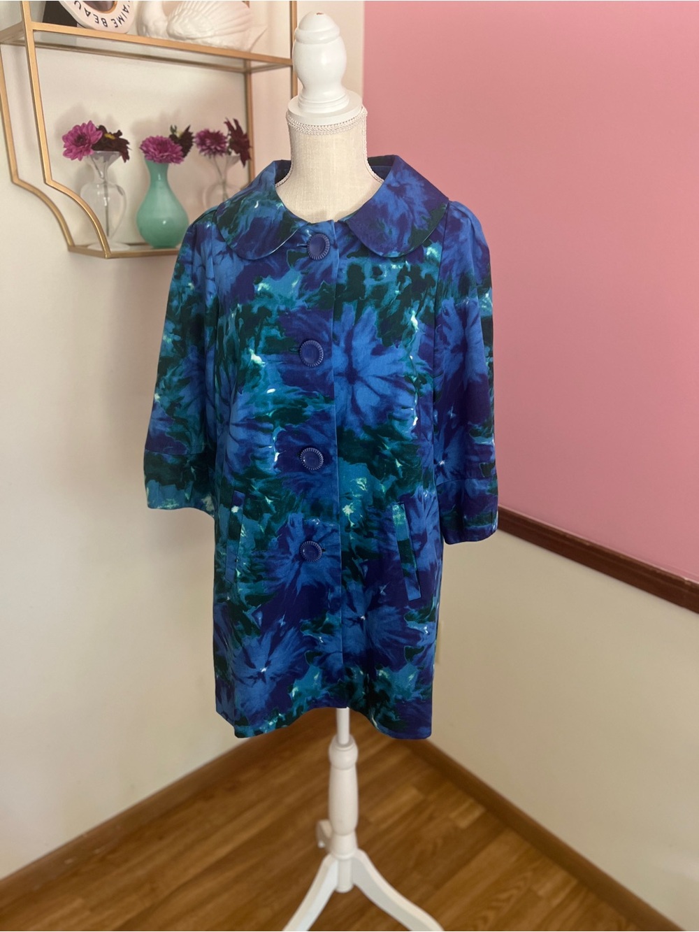 Elevenses Floral Watercolor Jacket from Anthropologie